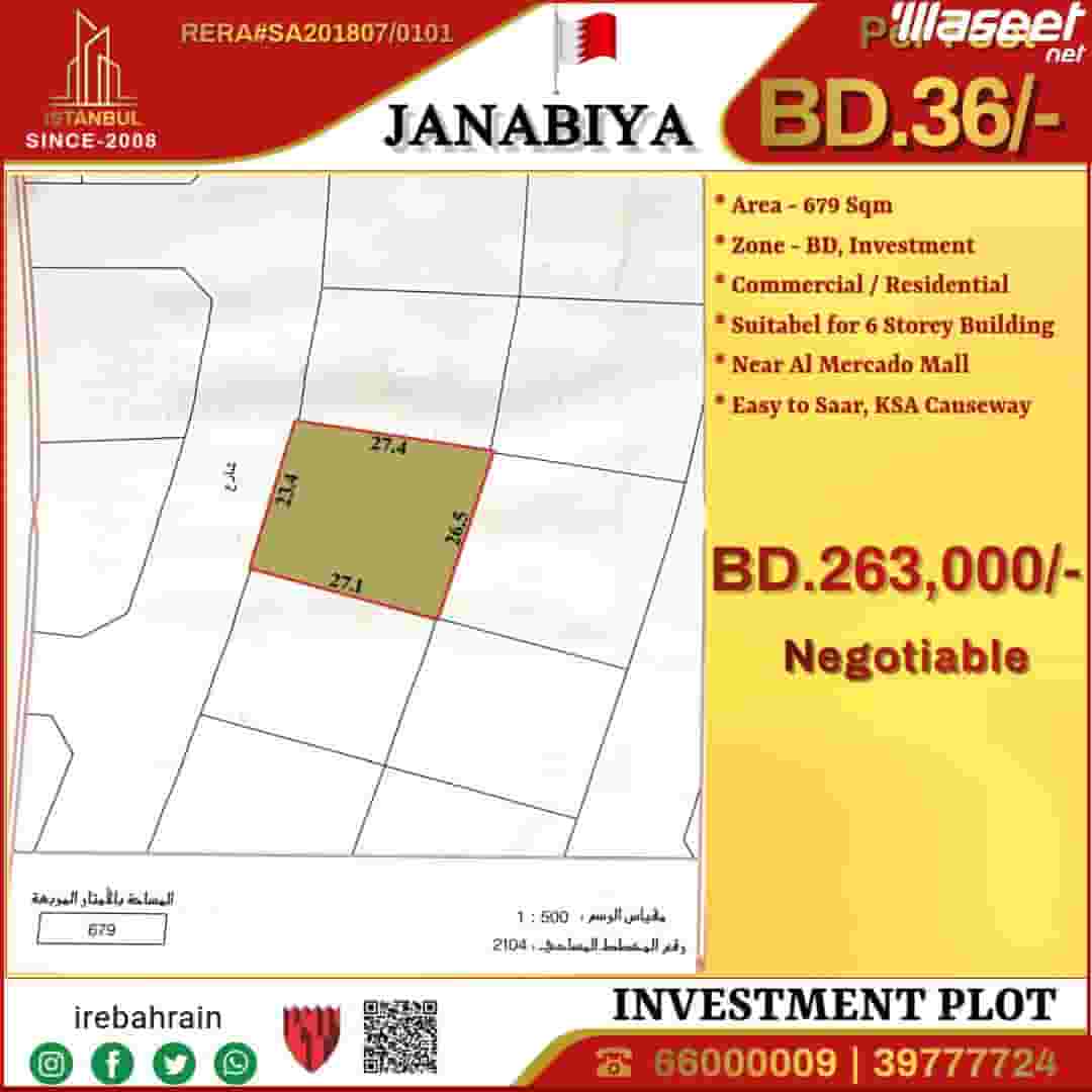 Investment Plot for Sale in Janabiya