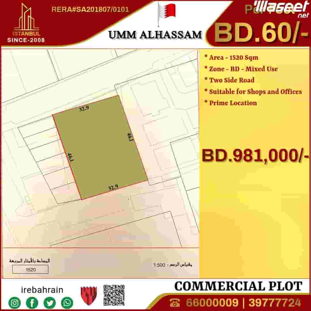 Commercial Plot for sale in Um Alhassam